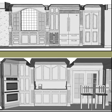 Original Design Rendering for Kitchen Renovation